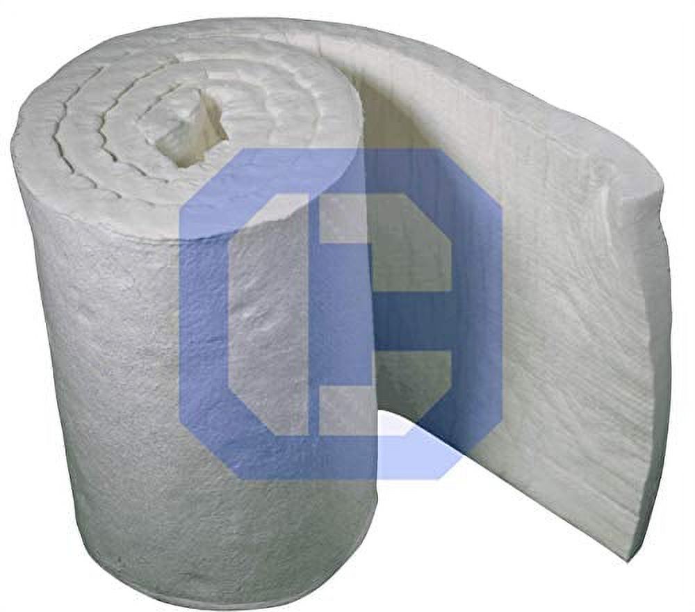 Ceramic Fiber Insulation Roll, 8# Density 2300F, 1 X 24 X 6.25